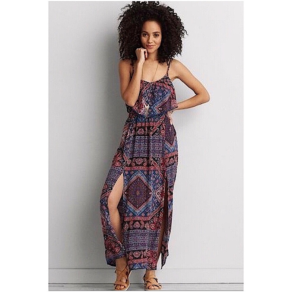 American Eagle Boho Maxi Sundress XS